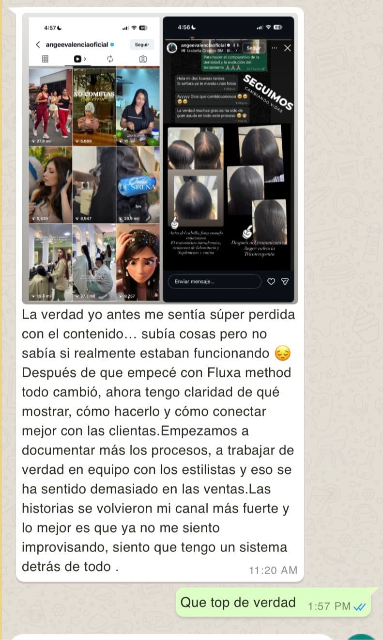 Testimonio real de cliente Fluxa (captura 2)