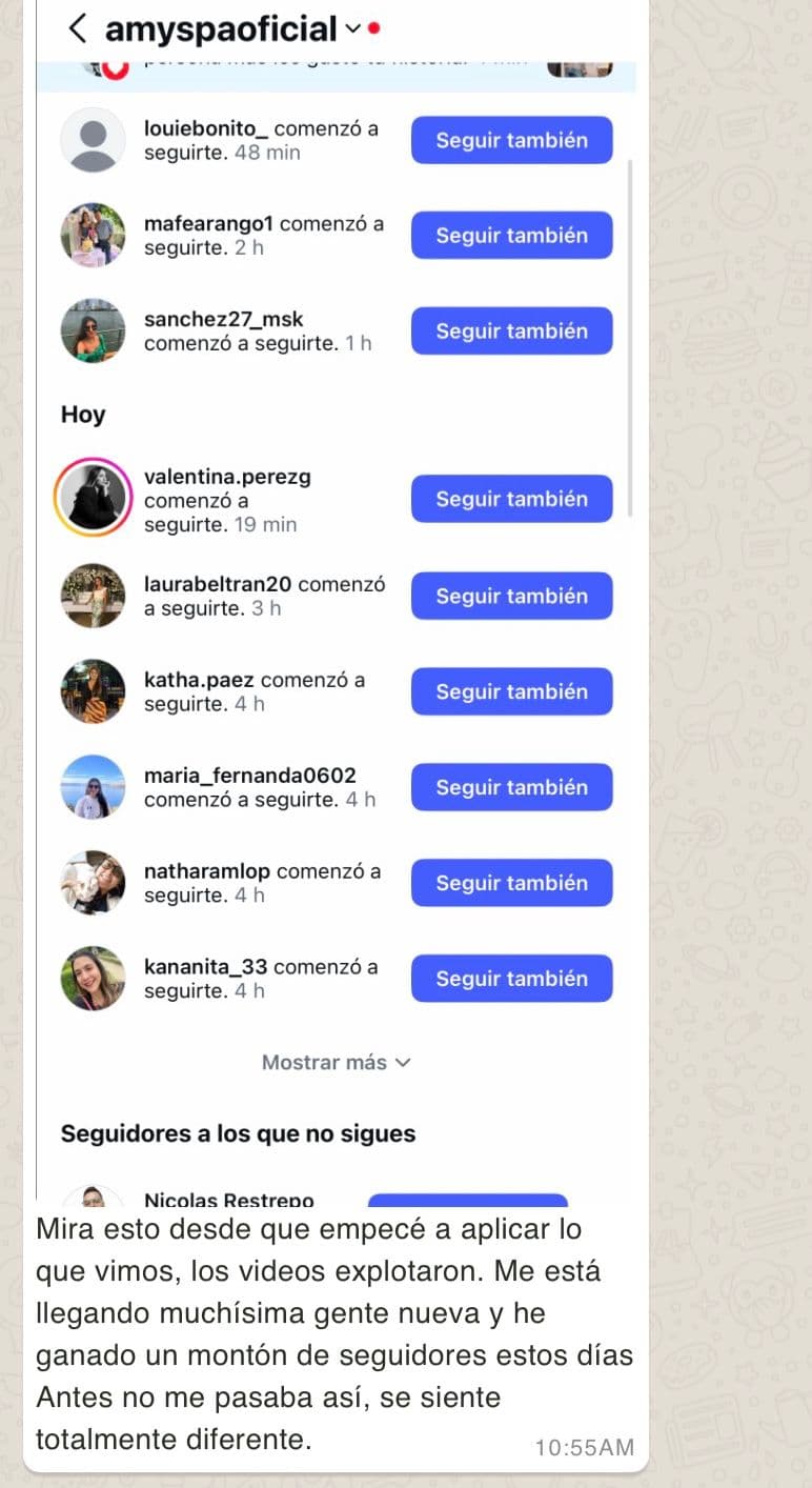 Testimonio real de cliente Fluxa (captura 1)